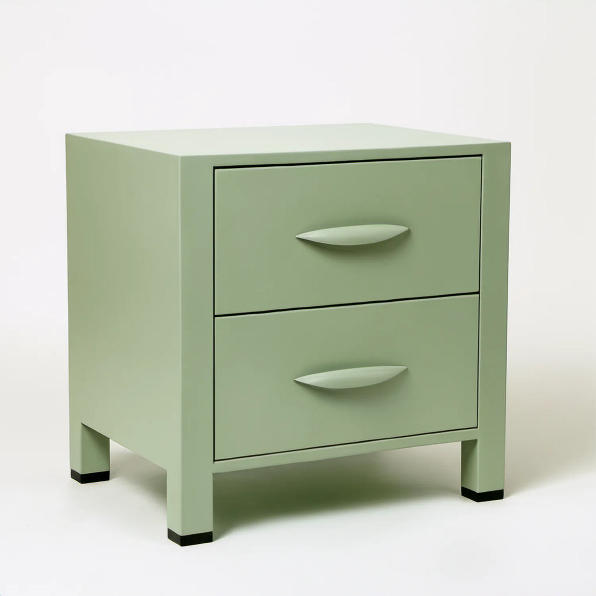 Zielona szafka nocna MDF z 2 szufladami, 50 x 40 x 55 cm
